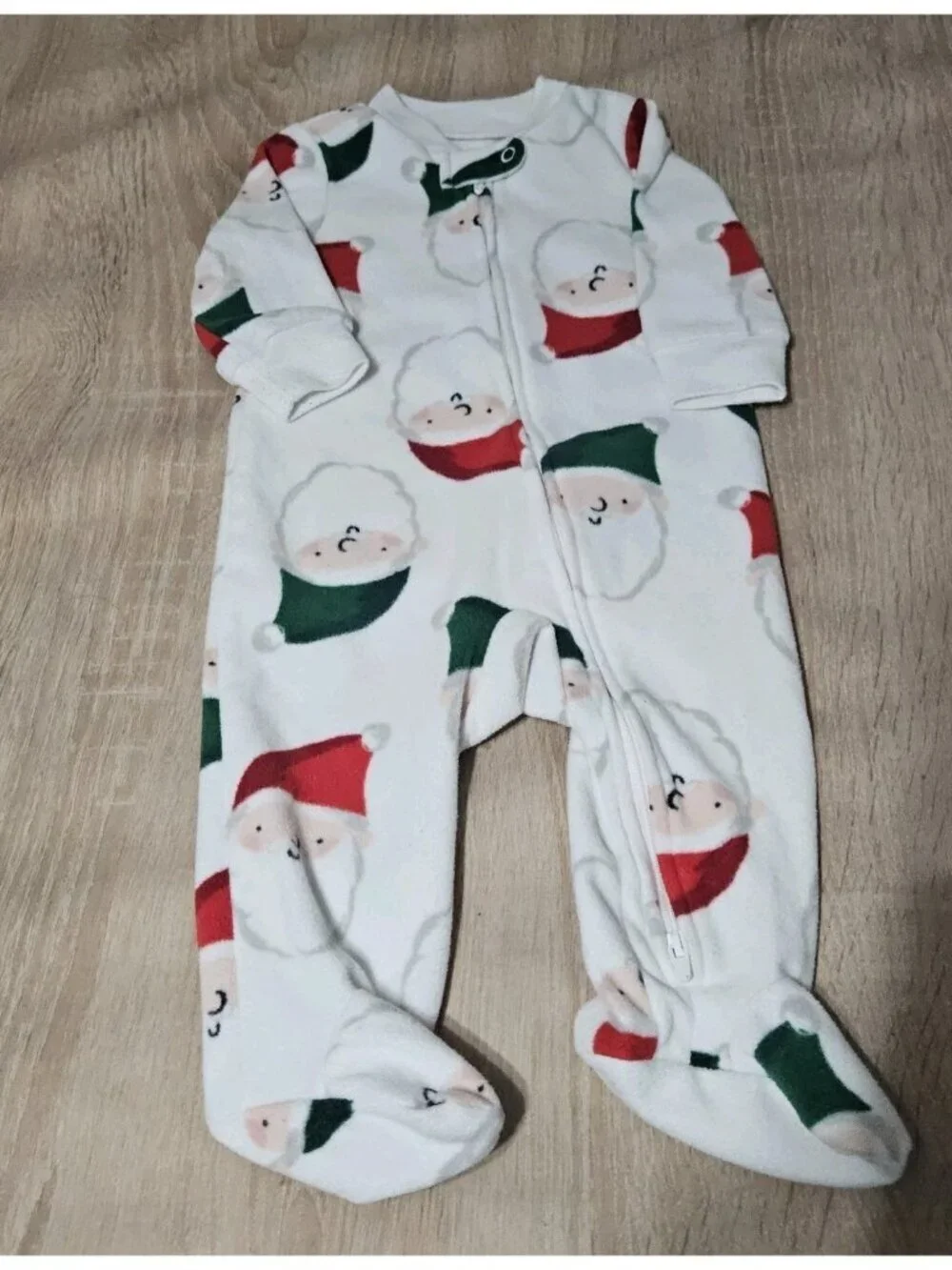 Lot Of 6 Carters Fleece Footed Pjs Pajamas Size 6 Months Boys Cozy Santa Moose